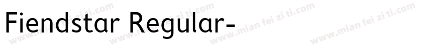 Fiendstar Regular字体转换
